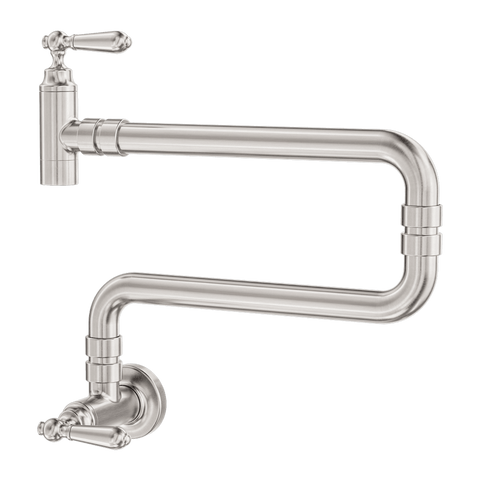 Nero York Wall Mounted Pot Filler Brushed Nickel NR692103CBN