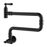 Nero York Wall Mounted Pot Filler Matte Black NR692103CMB