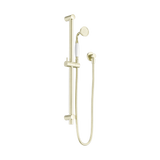 Nero York Shower Rail White Porcelain Hand Shower Aged Brass NR692105A01AB