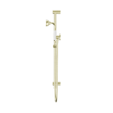 Nero York Shower Rail White Porcelain Hand Shower Aged Brass NR692105A01AB
