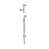 Nero York Shower Rail White Porcelain Hand Shower Brushed Nickel NR692105A01BN