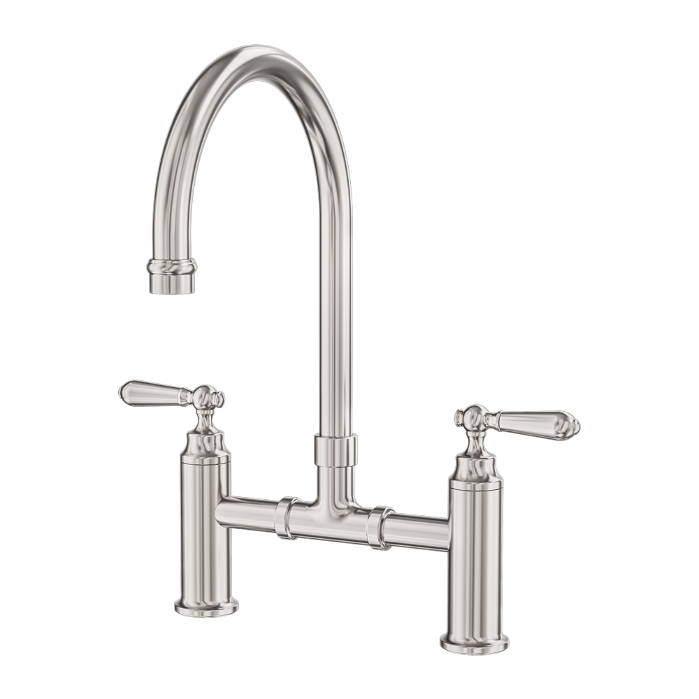 Nero York Bridge Kitchen Set Brushed Nickel NR692107BBN