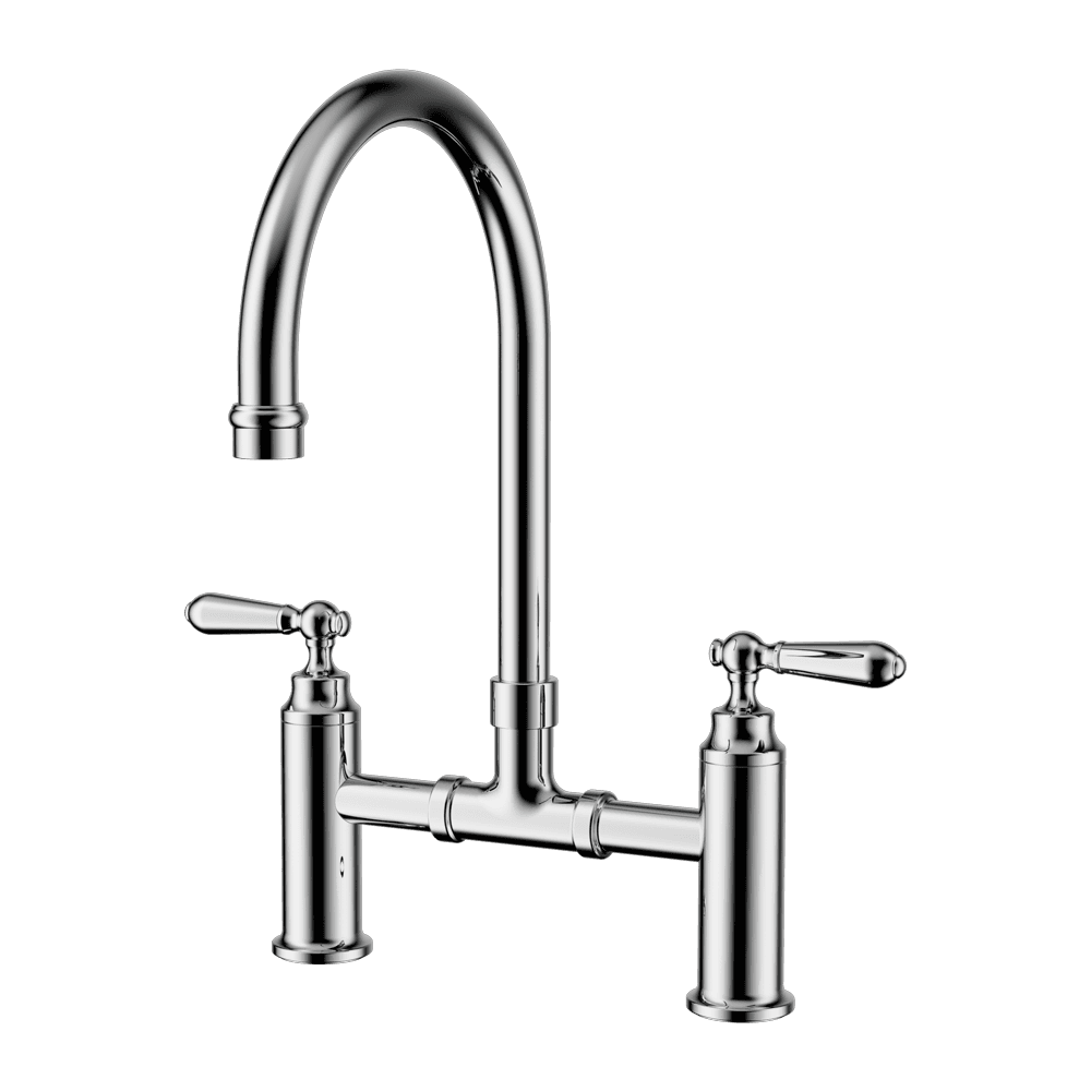 Nero York Bridge Kitchen Set Chrome NR692107BCH