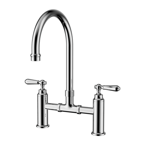 Nero York Bridge Kitchen Set Chrome NR692107BCH