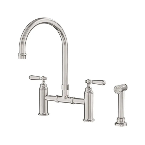 Nero York Bridge Kitchen Set Hand Spray Brushed Nickel NR692108ABN
