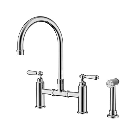 Nero York Bridge Kitchen Set Hand Spray Chrome NR692108ACH