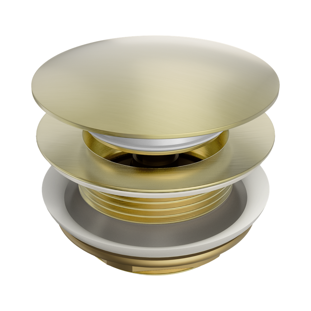 Nero 40mm Bath PopUp Waste Short Tail Removable No Overflow Brushed Gold NRA709BG