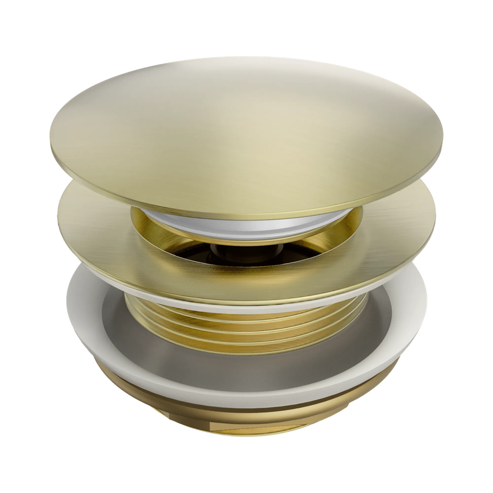 Amelie Royale II Bath Waste 40mm Short Tail ABS with Removable Plug (No Overflow) Brushed Gold BDO709BG