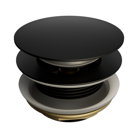 Nero 40mm Bath PopUp Waste Short Tail Removable No Overflow Matte Black NRA709MB