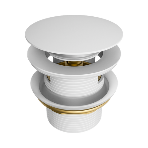 Nero 40mm Bath PopUp Waste Removable w/ Overflow Matte White NRA710MW