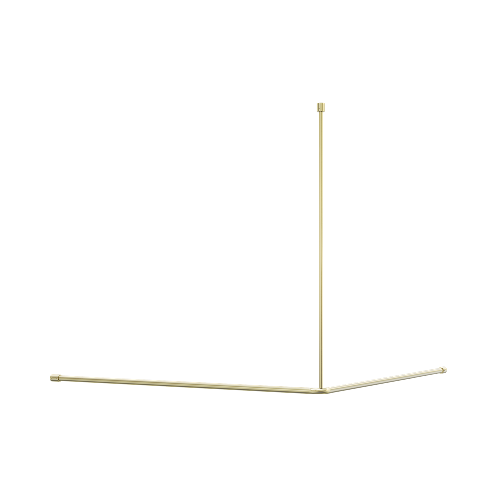 Nero Mecca Care Curtain Rail 1200x1200x90D Brushed Gold NRCR0006BG