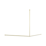 Nero Mecca Care Curtain Rail 1200x1200x90D Brushed Gold NRCR0006BG