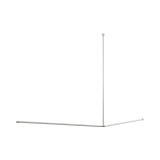 Nero Mecca Care Curtain Rail 1200x1200x90D Brushed Nickel NRCR0006BN