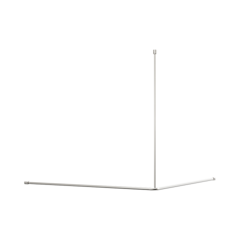 Nero Mecca Care Curtain Rail 1200x1200x90D Brushed Nickel NRCR0006BN
