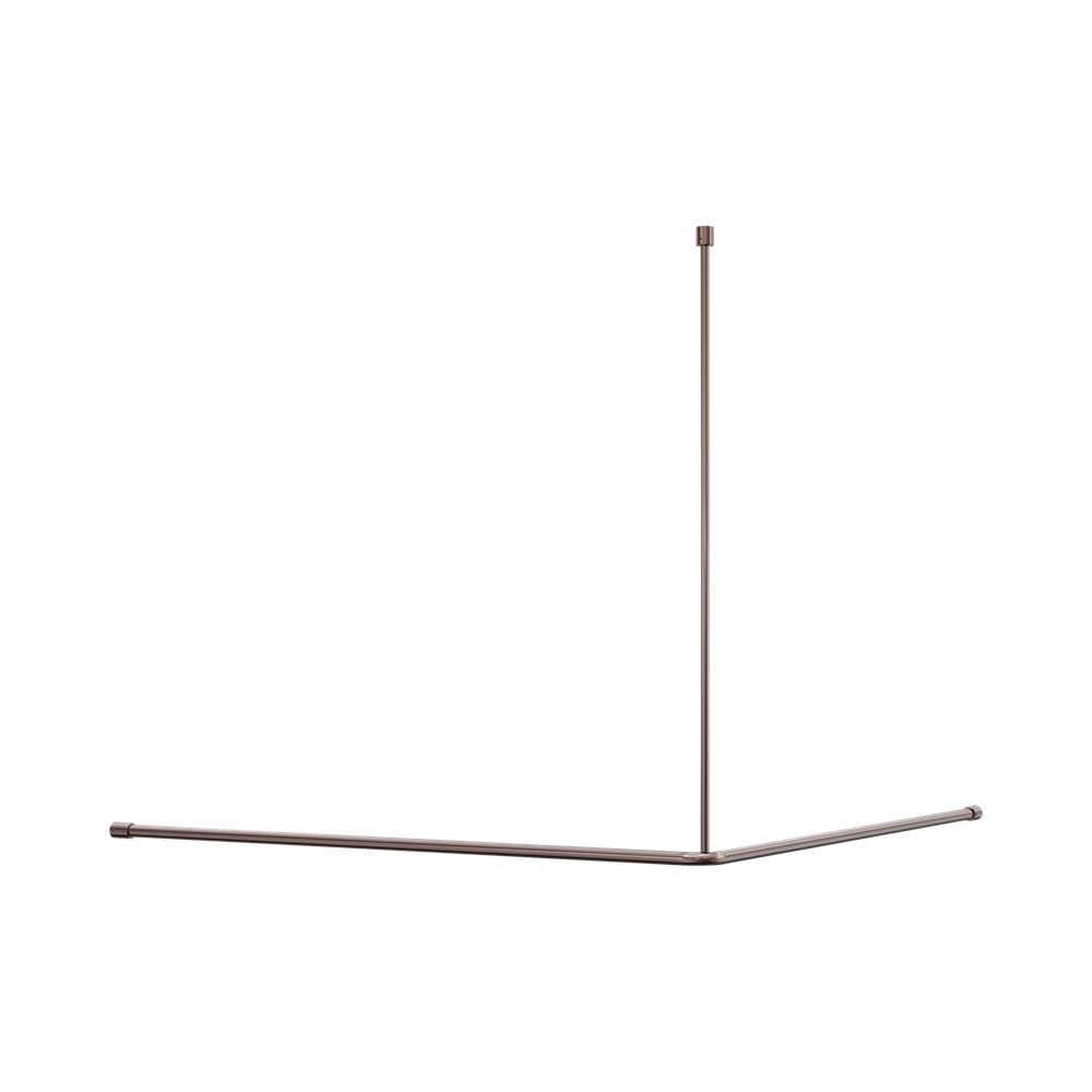 Nero Mecca Care Curtain Rail 1200x1200x90D Brushed Bronze NRCR0006BZ