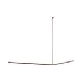 Nero Mecca Care Curtain Rail 1200x1200x90D Brushed Bronze NRCR0006BZ