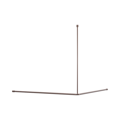 Nero Mecca Care Curtain Rail 1200x1200x90D Brushed Bronze NRCR0006BZ