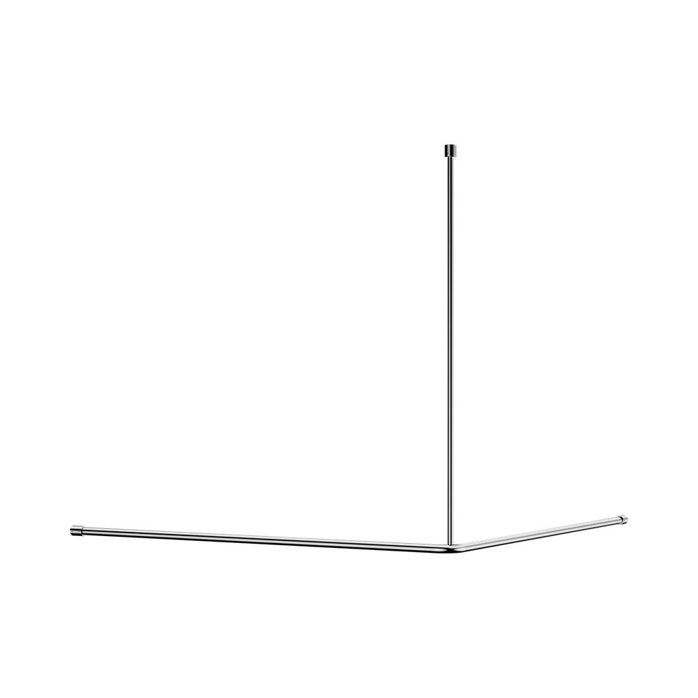 Nero Mecca Care Curtain Rail 1200x1200x90D Chrome NRCR0006CH