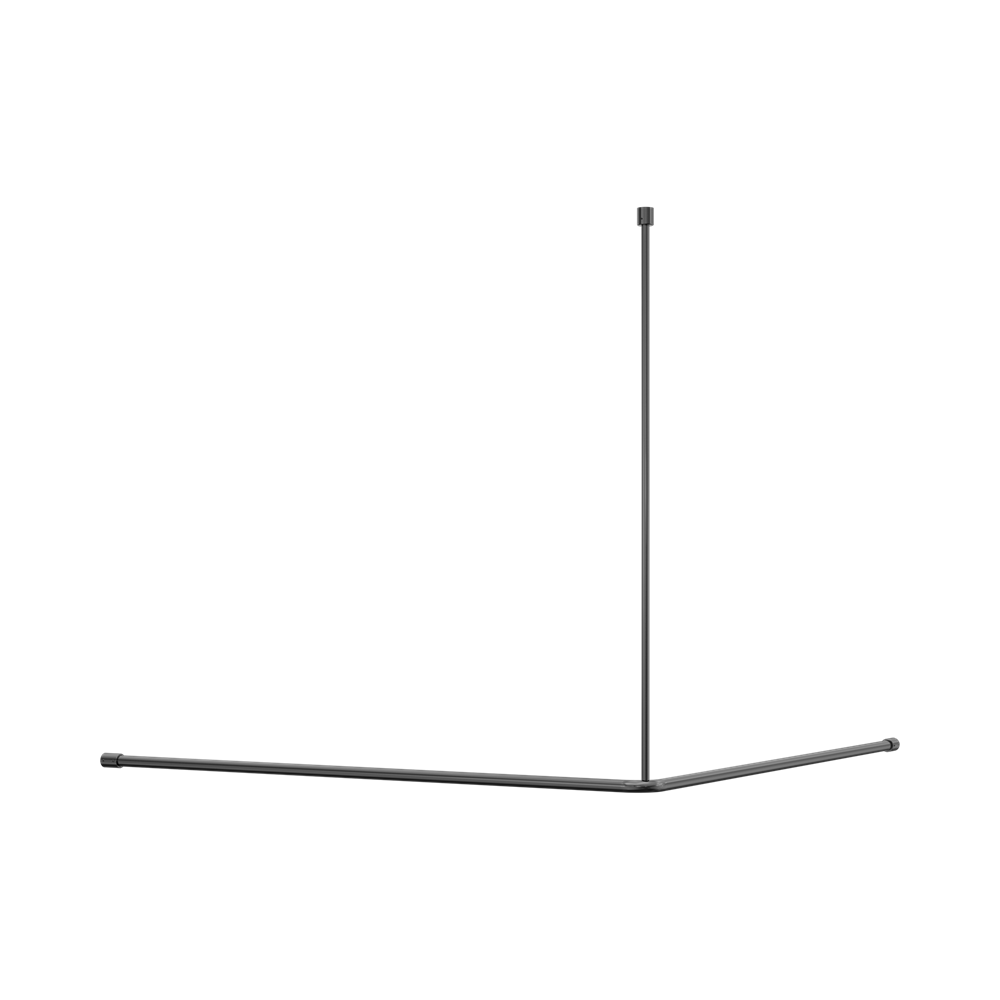 Nero Mecca Care Curtain Rail 1200x1200x90D Gunmetal NRCR0006GM