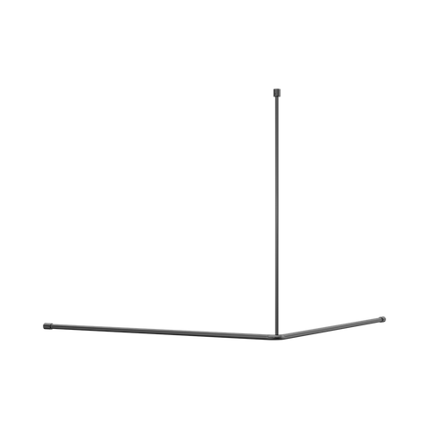 Nero Mecca Care Curtain Rail 1200x1200x90D Gunmetal NRCR0006GM