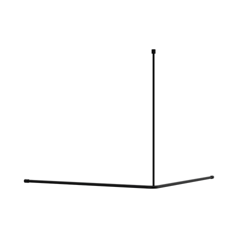 Nero Mecca Care Curtain Rail 1200x1200x90D Matte Black NRCR0006MB