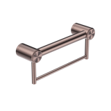 Nero Mecca Care 32mm Grab Rail With Towel Holder 300mm Brushed Bronze NRCR3212BBZ