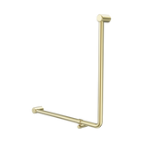 Nero Mecca Care 32mm 90 Degree Bent Tube Grab Rail 750X750mm Brushed Gold NRCR3290BBG