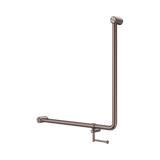 Nero Mecca Care 32mm 90 Degree Bent Tube Grab Rail 750X750mm w/ Toilet Roll Holder Brushed Bronze NRCR3290BHBZ