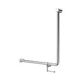 Nero Mecca Care 32mm 90 Degree Bent Tube Grab Rail 750X750mm w/ Toilet Roll Holder Chrome NRCR3290BHCH