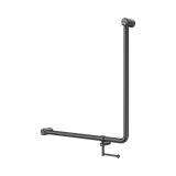 Nero Mecca Care 32mm 90 Degree Bent Tube Grab Rail 750X750mm w/ Toilet Roll Holder Gunmetal NRCR3290BHGM
