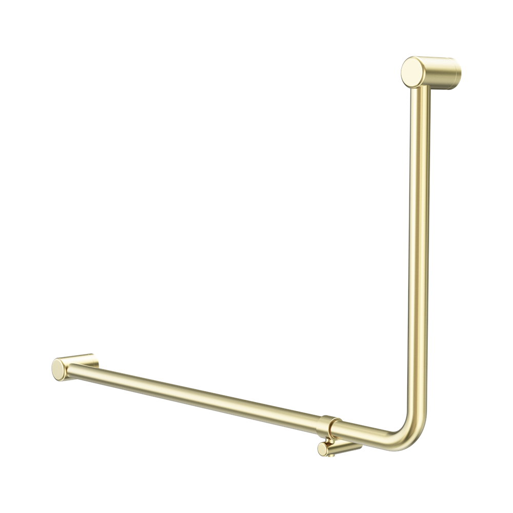 Nero Mecca Care 32mm DDA 90 Degree Bent Tube Grab Rail 600X1000mm Brushed Gold NRCR3290EBG