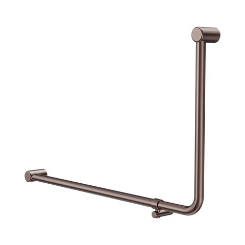 Nero Mecca Care 32mm DDA 90 Degree Bent Tube Grab Rail 600X1000mm Brushed Bronze NRCR3290EBZ