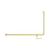 Nero Mecca Care 32mm DDA 90D Bent Tube Grab Rail 600X1000mm w/ Toilet Roll Holder Brushed Gold NRCR3290EHBG