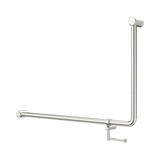 Nero Mecca Care 32mm DDA 90D Bent Tube Grab Rail 600X1000mm w/ Toilet Roll Holder Brushed Nickel NRCR3290EHBN