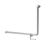 Nero Mecca Care 32mm DDA 90D Bent Tube Grab Rail 600X1000mm w/ Toilet Roll Holder Chrome NRCR3290EHCH