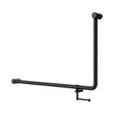 Nero Mecca Care 32mm DDA 90D Bent Tube Grab Rail 600X1000mm w/ Toilet Roll Holder Matte Black NRCR3290EHMB