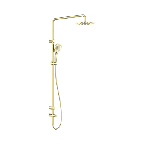 Nero Mecca Care Twin Shower Set 25mm Grab Rail 900mm Brushed Gold NRCS007BG