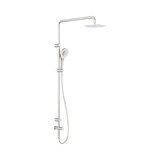 Nero Mecca Care Twin Shower Set 25mm Grab Rail 900mm Brushed Nickel NRCS007BN