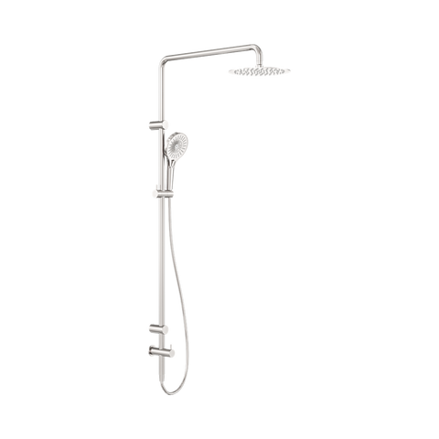 Nero Mecca Care Twin Shower Set 25mm Grab Rail 900mm Brushed Nickel NRCS007BN