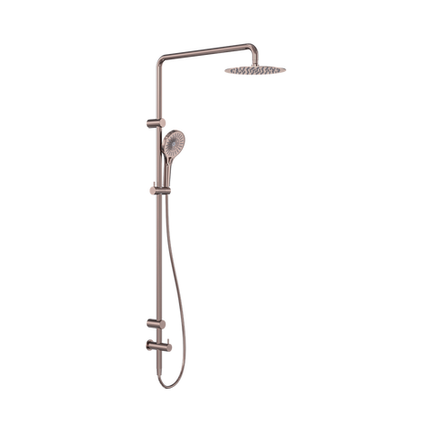 Nero Mecca Care Twin Shower Set 25mm Grab Rail 900mm Brushed Bronze NRCS007BZ