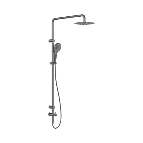 Nero Mecca Care Twin Shower Set 25mm Grab Rail 900mm Gunmetal NRCS007GM