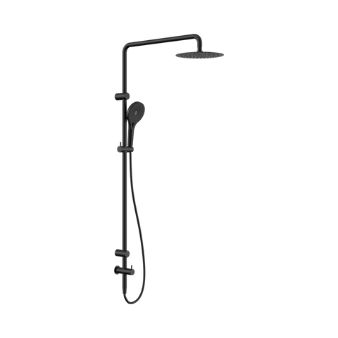 Nero Mecca Care Twin Shower Set 25mm Grab Rail 900mm Matte Black NRCS007MB