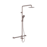 Nero Mecca Care 32mm T Bar Grab Rail 1100X750mm Twin Shower Set Brushed Bronze NRCS008BZ