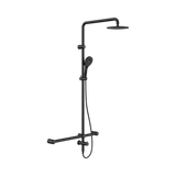 Nero Mecca Care 32mm T Bar Grab Rail 1100X750mm Twin Shower Set Matte Black NRCS008MB