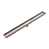 Nero Tile Insert V Channel Floor Grate 900X82mm Only (Suitable For 50mm) Brushed Bronze NRFG002BZ