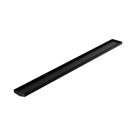 Nero Tile Insert V Channel Floor Grate 1200x106x80/90mm (No Outlet) Matte Black NRFG005MB