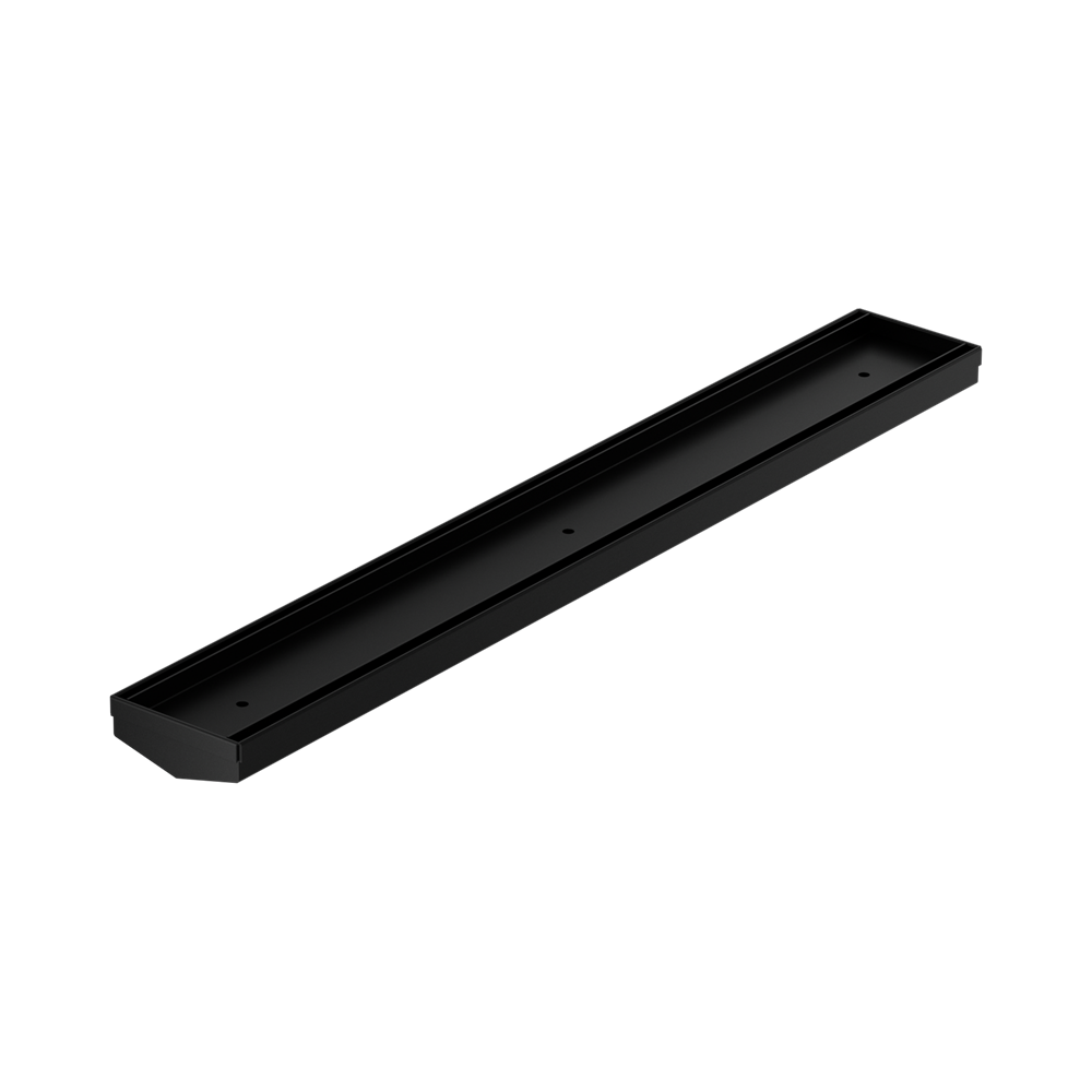 Nero Tile Insert V Channel Floor Grate 600x82x50mm (No Outlet) Matte Black NRFG006MB