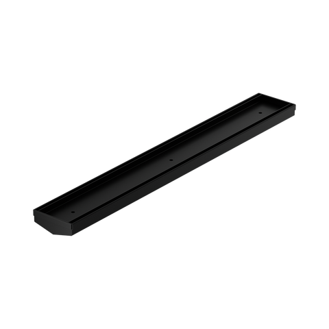 Nero Tile Insert V Channel Floor Grate 600x82x50mm (No Outlet) Matte Black NRFG006MB