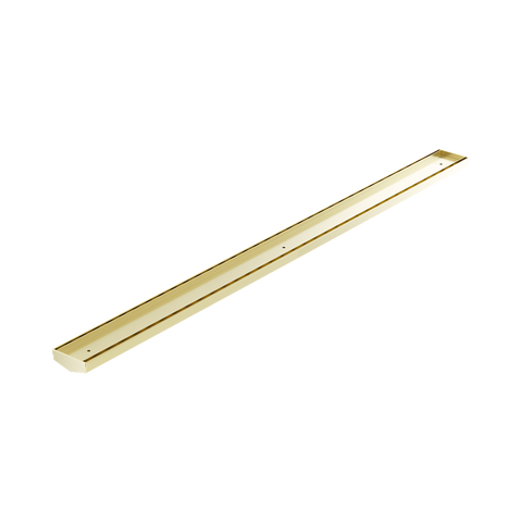 Nero Tile Insert V Channel Floor Grate 1200x82x50mm (No Outlet) Brushed Gold NRFG007BG