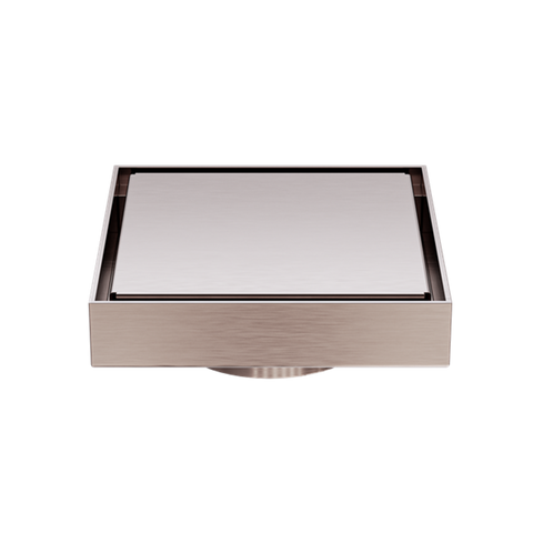 Nero 100mm Square Tile Insert Floor Waste 80mm Outlet Brushed Bronze NRFW009BZ